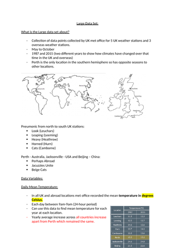 MATHS A LEVEL EDEXCEL STATISTICS NOTES