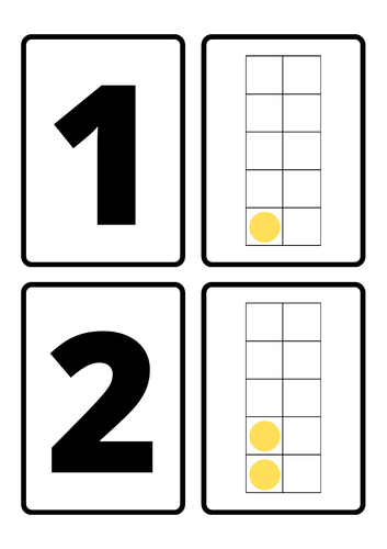 Upto 5 numeral and 5 frame matching memory game.