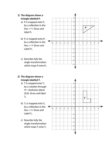 Consecutive Transformations Worksheet