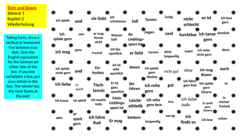 Dots and Boxes - stimmt 1 Kapitel 3 - sports and opinions/reasons