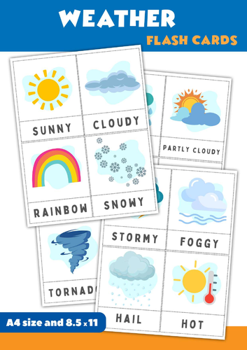 Weather Flash Cards.
