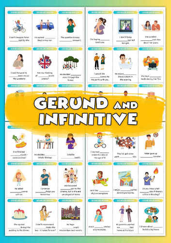 Gerund and Infinitive. Grammar worksheets.