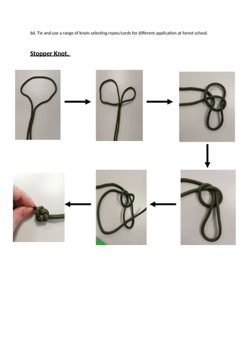 Forest school knot step by step instructions