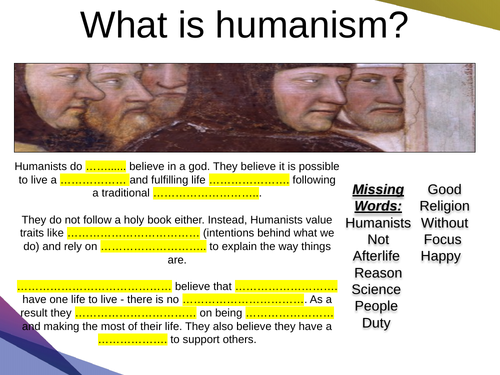 EDUQAS WJEC RS ROUTE B ORIGINS & MEANINGS - Catholic & Humanist teachings on stewardship