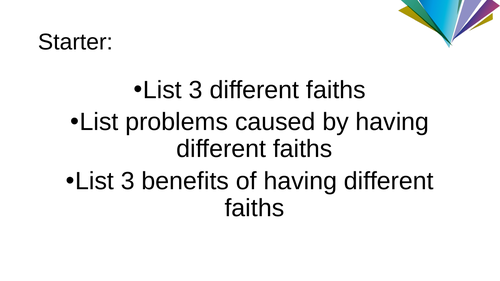 EDUQAS WJEC RS ROUTE B ORIGINS & MEANINGS - Interfaith Dialogue