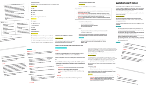 AQA A-level Sociology: Research Methods Revision Notes