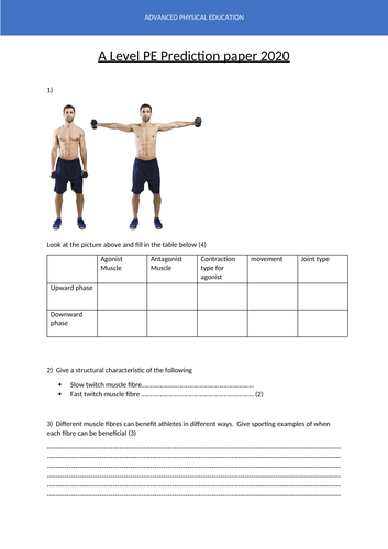 A Level PE Prediction paper 2023 Paper 1 OCR