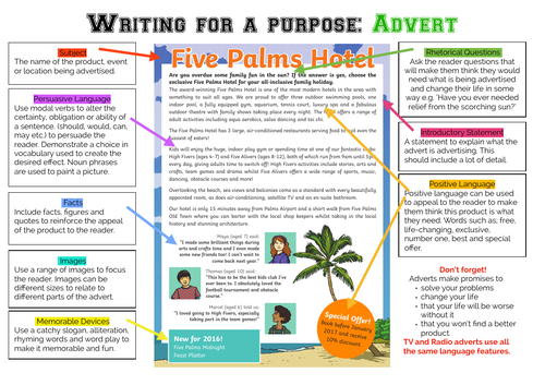 Writing for a Purpose: Advert