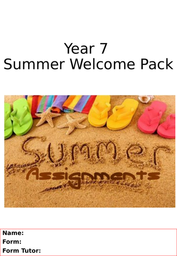 Summer Work Pack Year 7