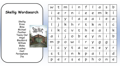 Skellig Wordsearch