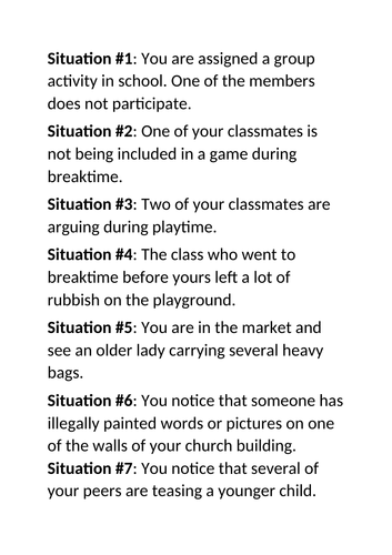 Life and Living - Community Responsibility - SEN