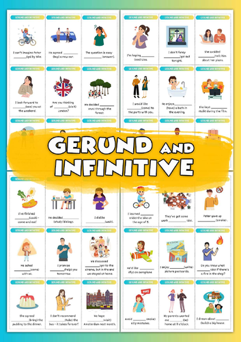 Gerunds and Infinitives Worksheets | Grammar Activities and Practice