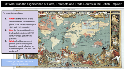 British Empire Ports  Entrepots Trade Routes