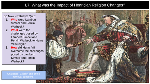 Religious Changes Henry Henrician | Teaching Resources