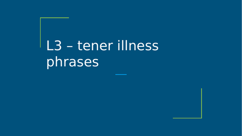 Tener illness phrases