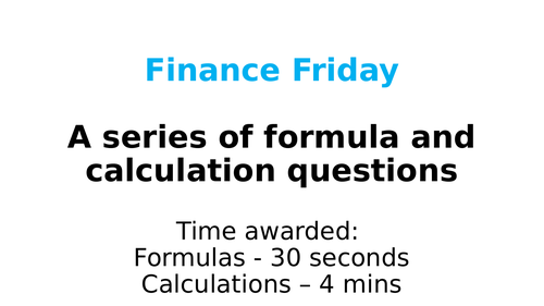 Edexcel A Level Business Finance Test