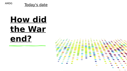 The end of the war - impact on Germany