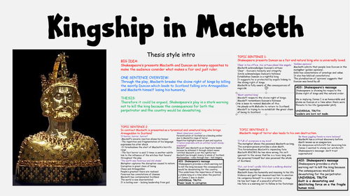 Kingship in Macbeth.