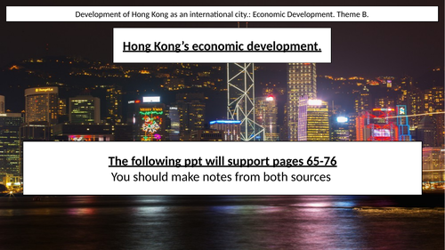 Hong Kong: Economic development