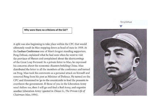 Agriculture in Mao's China: Great Leap Forward. Famine. Industrialisation