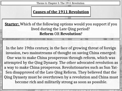 Sun Yat Sen and the 1911 Revolution in China