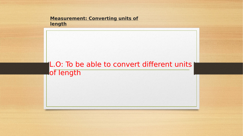 Converting units of length
