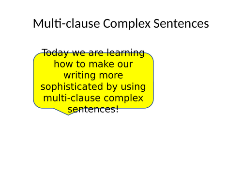 Sentence Variation - 2 lessons
