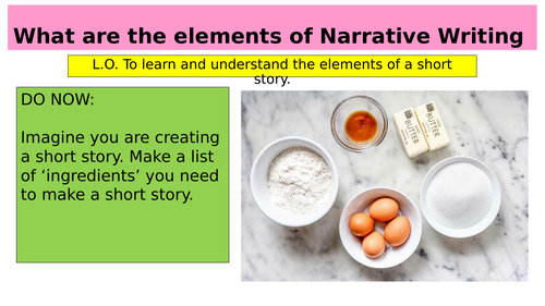 Structure Lesson 1 - Ingredients of Short Stories
