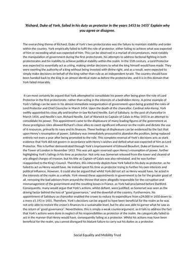 history a level model essay