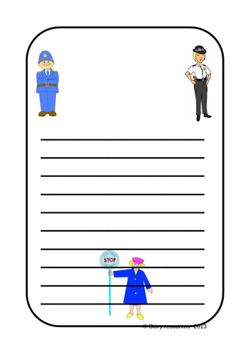 WRITING SHEETS PEOPLE WHO HELP US