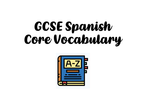 Spanish AQA GCSE Core Vocabulary Booklet