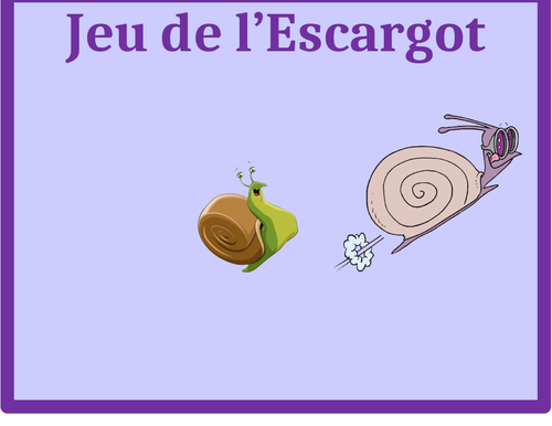 Spelling Change Verbs in French Escargot Snail Game