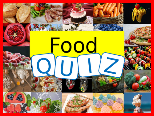 Food, Preparation and Nutrition Quiz/Food Cover Work