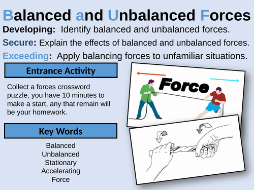 5 examples of unbalanced forces