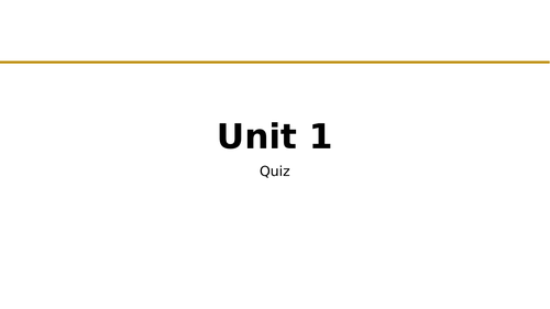 Cambridge technicals IT level 3 Unit 1 revision quiz