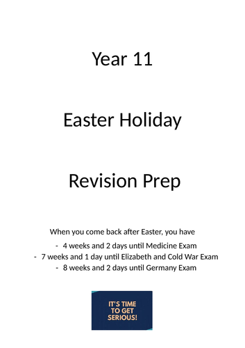 Revision Booklet GCSE History