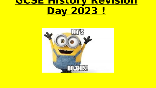 Revision for Year 11 GCSE History