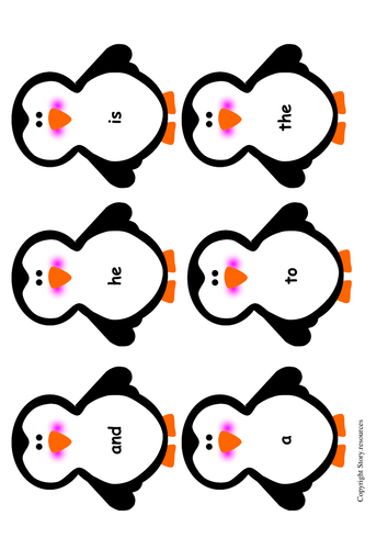 HFW PENGUINS HIGH FREQUENCY WORDS