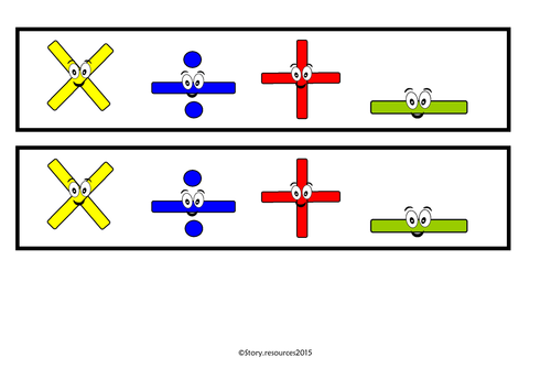 OPERATIONS POSTERS MATHS SYMBOLS KS1