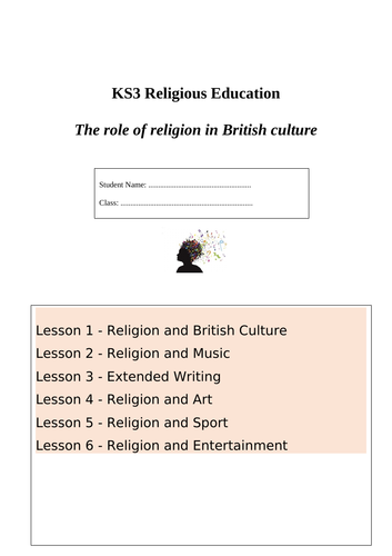KS3 Religious Education Workbook - British Culture