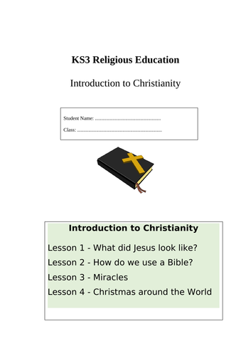 KS3 Religious Education Workbook - Intro to Christianity