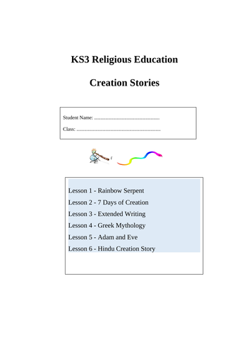 KS3 Religious Education Workbook - Creation Stories
