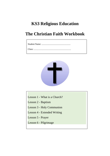 KS3 Religious Education Workbook - The Christian Faith