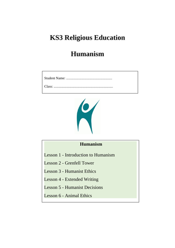 KS3 Religious Education Workbook - Humanism
