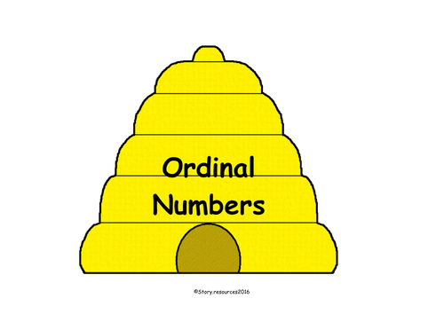 ORDINAL NUMBERS ON BUZZY BEES EYFS KS1 MATHS DISPLAY