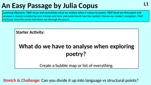 An Easy Passage Julia Copus Lesson