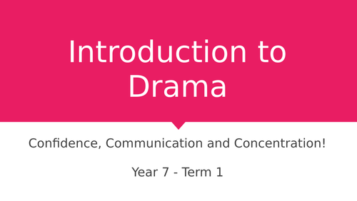 Introduction to Drama Skills and Techniques - Scheme of Work. KS3 Drama