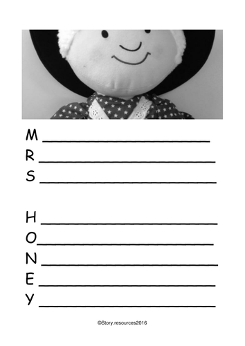 MRS HONEYS HAT STORY SACK TEACHING RESOURCES EYFS KS1