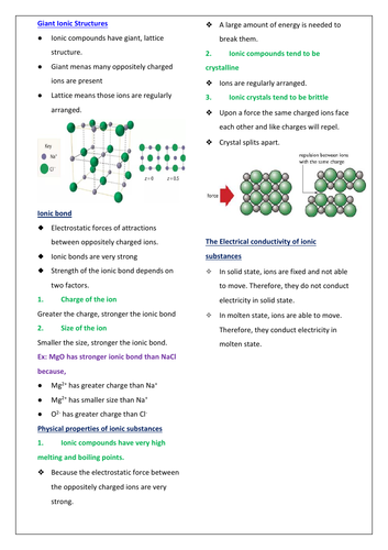 Giant Ionic Structures