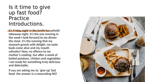 Creating lively argumentative paragraphs